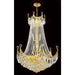 Empire Polished Gold Clear Crystal 24 Light Chandelier - Chandeliers