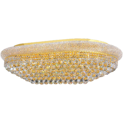 Empire Polished Gold Clear Crystal 24 Light Flushmount - Flushmounts