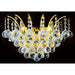 Empire Polished Gold Clear Crystal 3 Light Wall Sconce - Wall Sconces