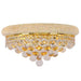 Empire Polished Gold Clear Crystal 3 Light Wall Sconce - Wall Sconces