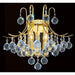 Empire Polished Gold Clear Crystal 3 Light Wall Sconce - Wall Sconces