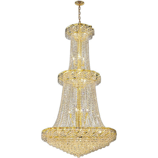 Empire Polished Gold Clear Crystal 32 Light Chandelier - Chandeliers