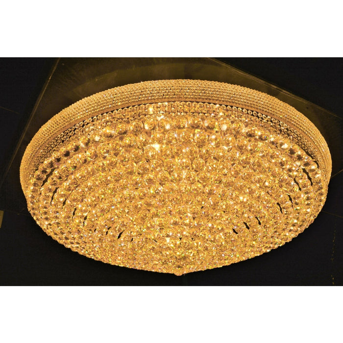 Empire Polished Gold Clear Crystal 33 Light Flushmount - Flushmounts