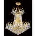 Empire Polished Gold Clear Crystal 4 Light Chandelier - Chandeliers
