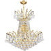 Empire Polished Gold Clear Crystal 4 Light Chandelier - Chandeliers