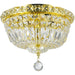 Empire Polished Gold Clear Crystal 4 Light Flushmount - Flushmounts