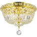 Empire Polished Gold Clear Crystal 4 Light Flushmount - Flushmounts