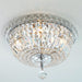 Empire Polished Gold Clear Crystal 4 Light Flushmount - Flushmounts
