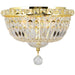 Empire Polished Gold Clear Crystal 4 Light Flushmount - Flushmounts