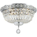 Empire Polished Gold Clear Crystal 4 Light Flushmount - Flushmounts