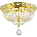 Empire Polished Gold Clear Crystal 4 Light Flushmount - Flushmounts