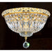 Empire Polished Gold Clear Crystal 4 Light Flushmount - Flushmounts