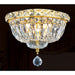 Empire Polished Gold Clear Crystal 4 Light Flushmount - Flushmounts