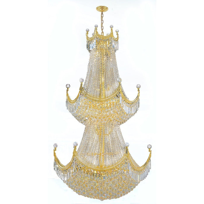 Empire Polished Gold Clear Crystal 51 Light Chandelier - Chandeliers