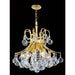 Empire Polished Gold Clear Crystal 6 Light Chandelier - Chandeliers