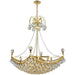 Empire Polished Gold Clear Crystal 6 Light Chandelier - Chandeliers