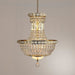 Empire Polished Gold Clear Crystal 6 Light Chandelier - Chandeliers