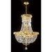 Empire Polished Gold Clear Crystal 6 Light Chandelier - Chandeliers