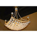Empire Polished Gold Clear Crystal 6 Light Chandelier - Chandeliers