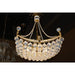 Empire Polished Gold Clear Crystal 6 Light Chandelier - Chandeliers
