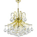 Empire Polished Gold Clear Crystal 6 Light Chandelier - Chandeliers