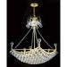 Empire Polished Gold Clear Crystal 6 Light Chandelier - Chandeliers