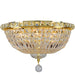 Empire Polished Gold Clear Crystal 6 Light Flushmount - Flushmounts