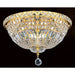 Empire Polished Gold Clear Crystal 6 Light Flushmount - Flushmounts