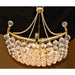 Empire Polished Gold Clear Crystal 8 Light Chandelier - Chandeliers