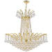 Empire Polished Gold Clear Crystal 8 Light Chandelier - Chandeliers