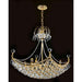Empire Polished Gold Clear Crystal 8 Light Chandelier - Chandeliers