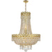 Empire Polished Gold Clear Crystal 8 Light Chandelier - Chandeliers