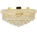 Empire Polished Gold Clear Crystal 8 Light Flushmount - Flushmounts