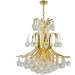 Empire Polished Gold Clear Crystal 9 Light Chandelier - Chandeliers