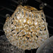 Empire Polished Gold Clear Crystal 9 Light Flushmount - Flushmounts