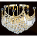 Empire Polished Gold Clear Crystal 9 Light Flushmount - Flushmounts