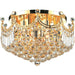 Empire Polished Gold Clear Crystal 9 Light Flushmount - Flushmounts