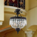 Enfield Dark Bronze Clear Crystal 3 Light Pendant - Pendants