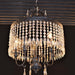 Enfield Dark Bronze Clear Crystal 5 Light Chandelier - Chandeliers