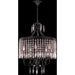 Enfield Dark Bronze Clear Crystal 5 Light Chandelier - Chandeliers