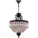 Enfield Dark Bronze Clear Crystal 6 Light Chandelier - Chandeliers