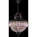 Enfield Dark Bronze Clear Crystal 6 Light Chandelier - Chandeliers