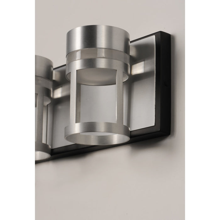 ET2 Accord Black Brushed Aluminum 3 Light LED Bath Vanity E20613-83BKAL - Vanity