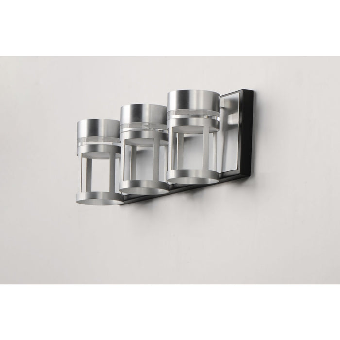 ET2 Accord Black Brushed Aluminum 3 Light LED Bath Vanity E20613-83BKAL - Vanity