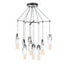 ET2 Capsule Black Brushed Aluminum 9 Light LED Pendant E24179-93BKAL