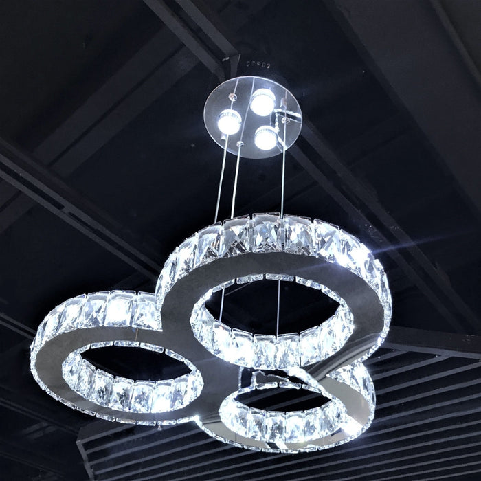 Galaxy Polished Chrome Clear Crystal 13 Light LED Chandelier - Chandeliers