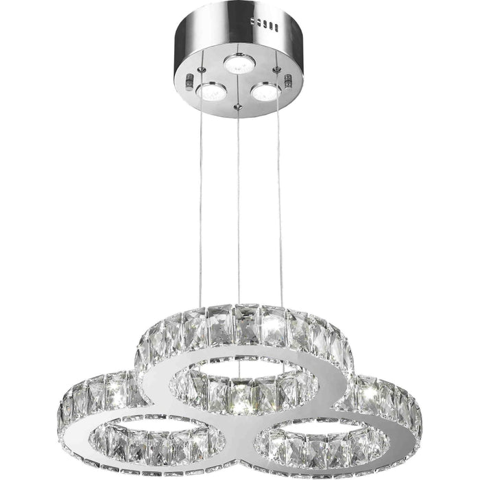 Galaxy Polished Chrome Clear Crystal 13 Light LED Chandelier - Chandeliers