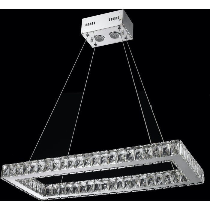 Galaxy Polished Chrome Clear Crystal 14 Light LED Chandelier - Chandeliers