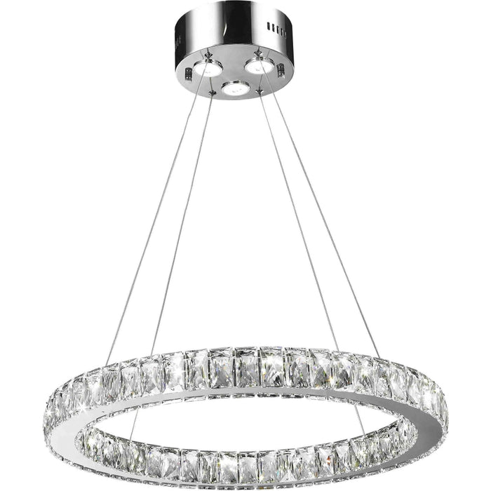 Galaxy Polished Chrome Clear Crystal 15 Light LED Chandelier - Chandeliers
