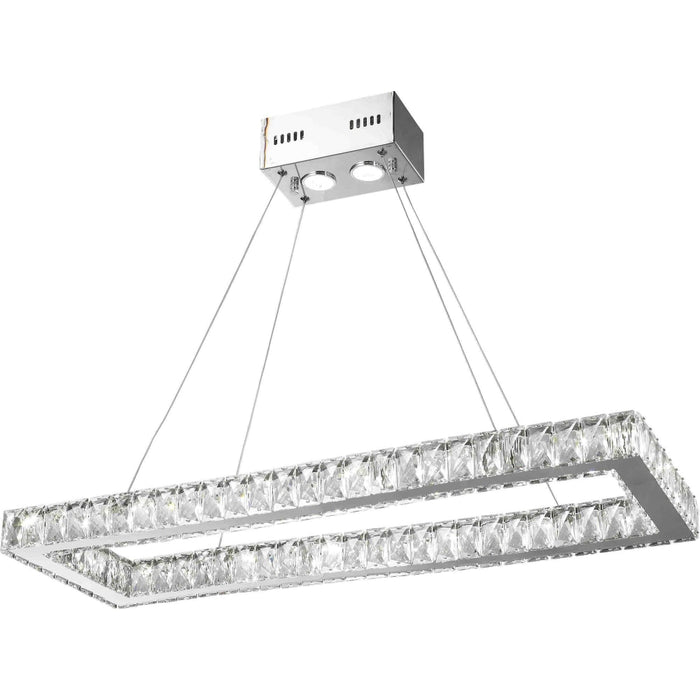 Galaxy Polished Chrome Clear Crystal 16 Light LED Chandelier - Chandeliers